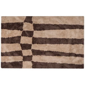 WOOOD FAFA-TEPPE MED GRAFISK DESIGN NATURLIG/BRUN 200X300CM