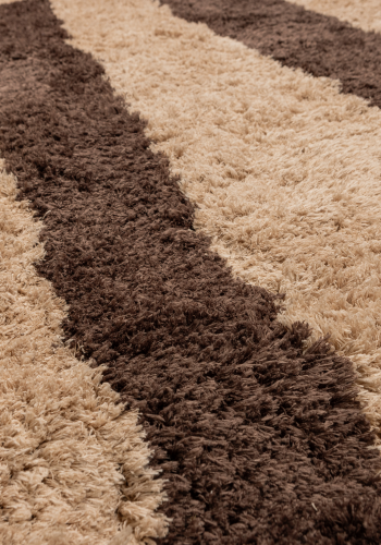 WOOOD FAFA-TEPPE MED GRAFISK DESIGN NATURLIG/BRUN 200X300CM