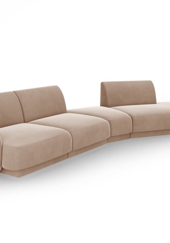 MICADONI Miley 5 pers. modulr sofa, hjre - cappuccino fljl