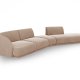 MICADONI Miley 5 pers. modulr sofa, hjre - cappuccino fljl
