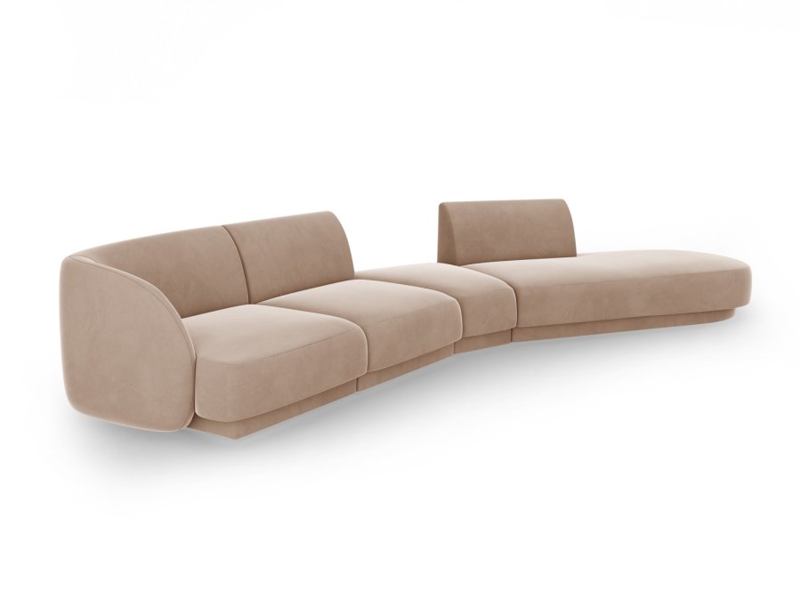 MICADONI Miley 5 pers. modulr sofa, hjre - cappuccino fljl