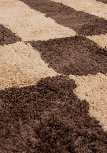 WOOOD FAFA-TEPPE MED GRAFISK DESIGN NATURLIG/BRUN 200X300CM