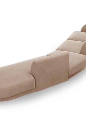 MICADONI Miley 5 pers. modulr sofa, hjre - cappuccino fljl