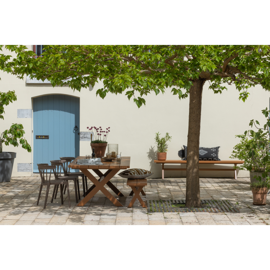 WOOOD BLISS HAGESTOL MED STENGER I KOLOGISK FIBER BRUN MELANGE