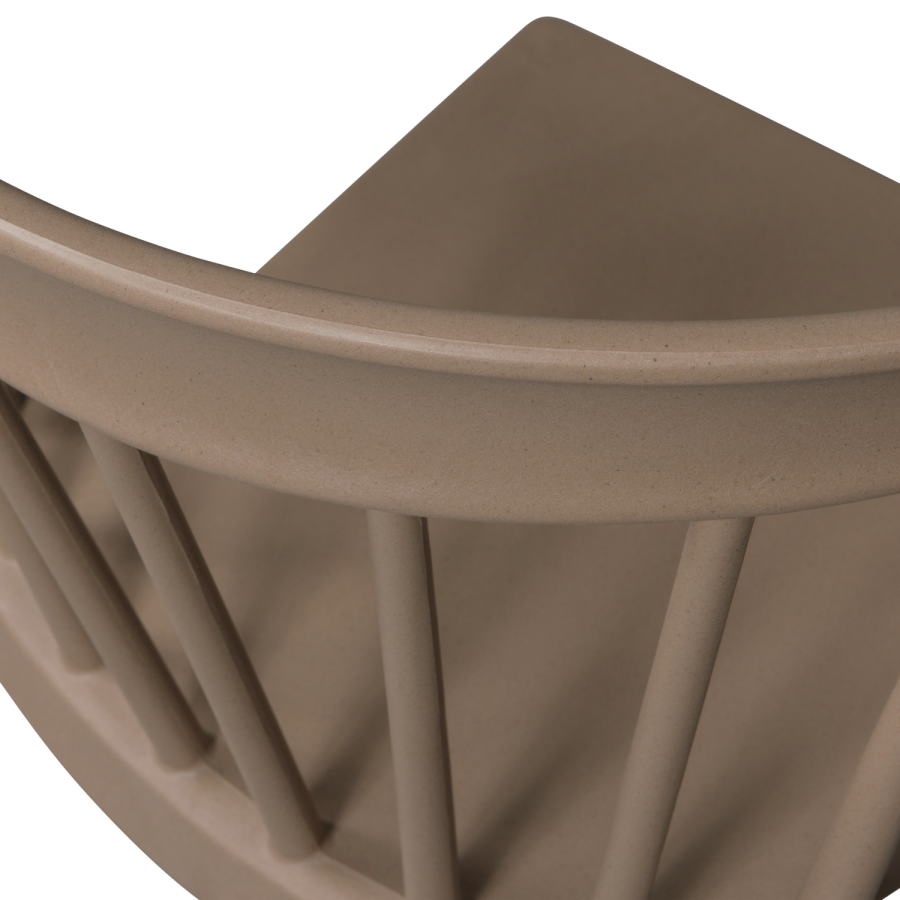 WOOOD BLISS HAGESTOL MED STENGER I KOLOGISK FIBER BRUN MELANGE