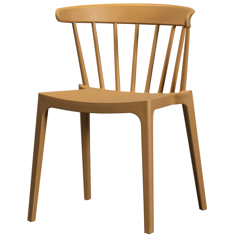 WOOOD BLISS HAVESTOL MED STANG I KOLOGISK FIBER KARAMEL MELANGE