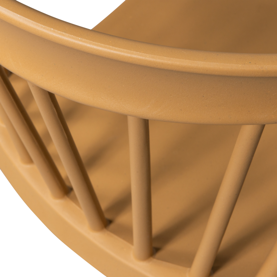 WOOOD BLISS HAVESTOL MED STANG I KOLOGISK FIBER KARAMEL MELANGE