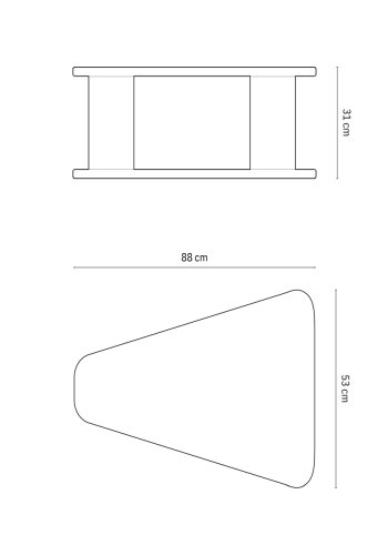MICADONI  Salongbord, Miley, 53x88x31