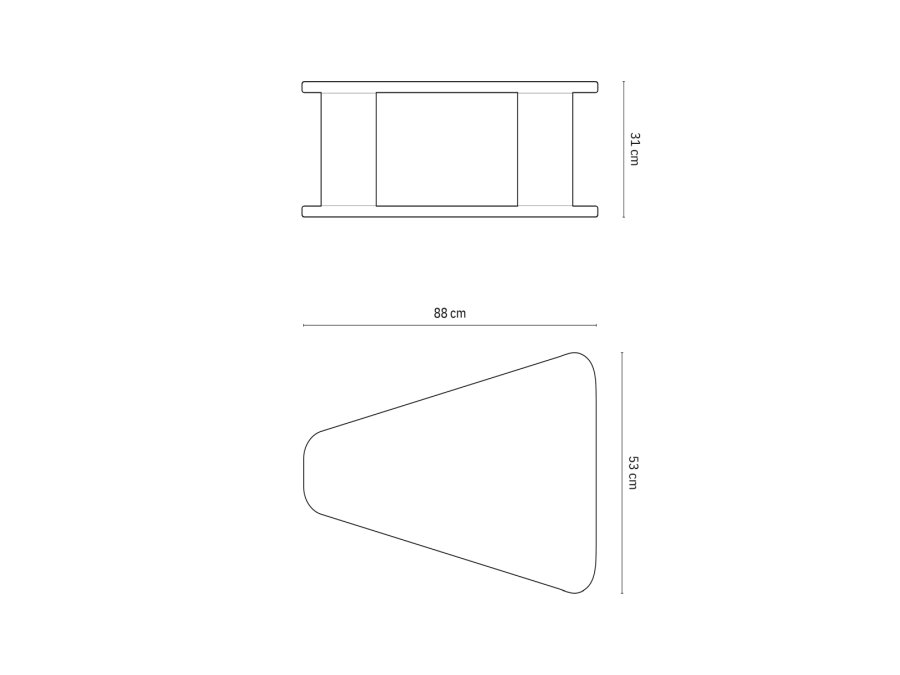 MICADONI  Salongbord, Miley, 53x88x31