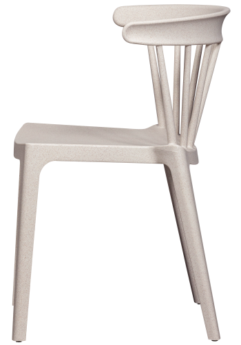 WOOOD BLISS HAVESTOL MED STANGE I KOLOGISK FIBER, OFF WHITE MELANGE