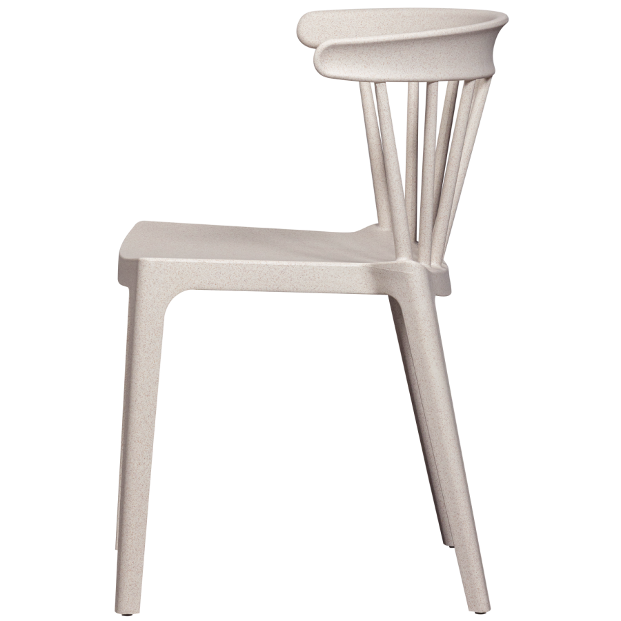 WOOOD BLISS HAVESTOL MED STANGE I KOLOGISK FIBER, OFF WHITE MELANGE