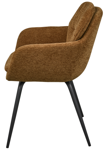 WOOOD RUNA SPISESTOL CHENILLE KARAMELL BRUN/GUL