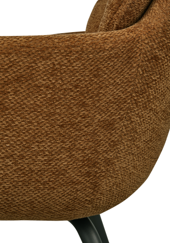 WOOOD RUNA SPISESTOL CHENILLE KARAMELL BRUN/GUL