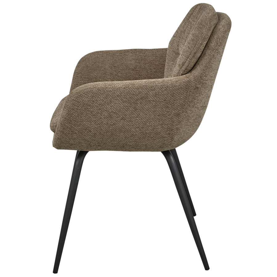 WOOOD RUNA SPISESTOL CHENILLE MRK SAND