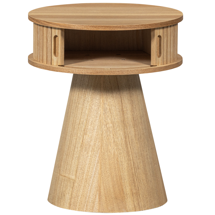 WOOOD KARRI NATBORD RUNDT TR NATURLIGT