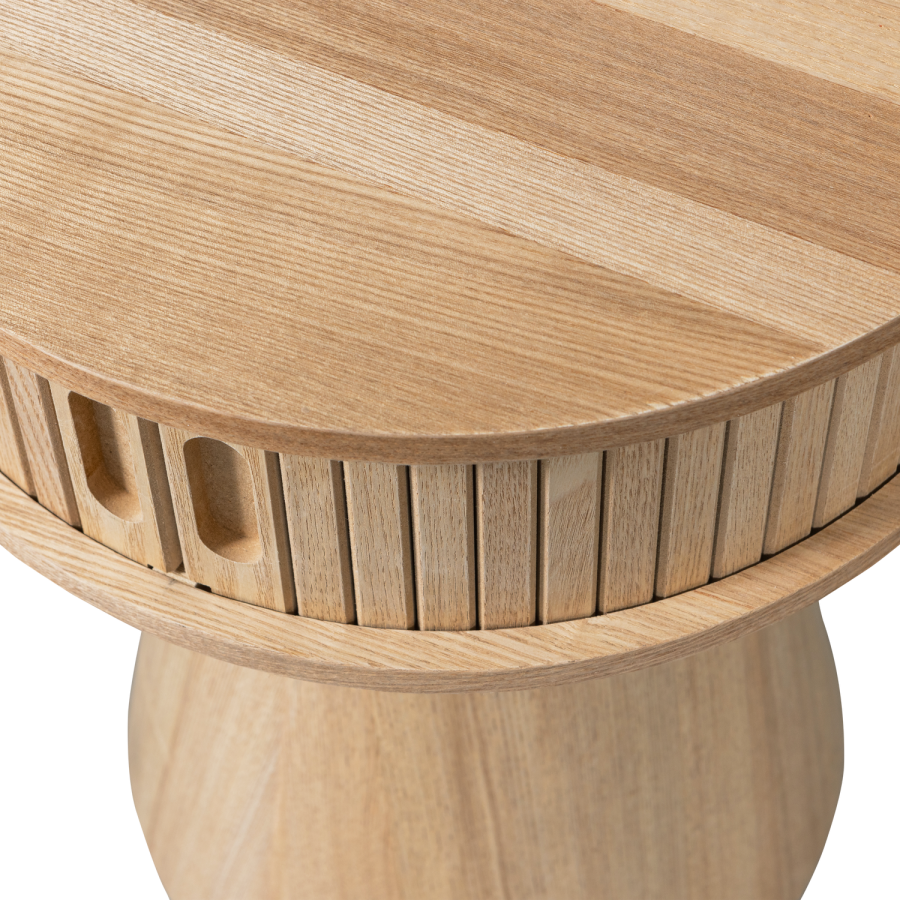 WOOOD KARRI NATBORD RUNDT TR NATURLIGT