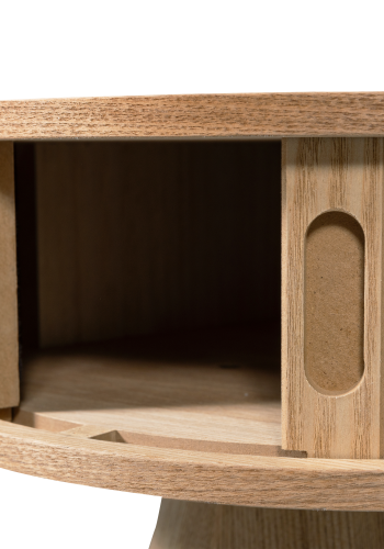 WOOOD KARRI NATBORD RUNDT TR NATURLIGT