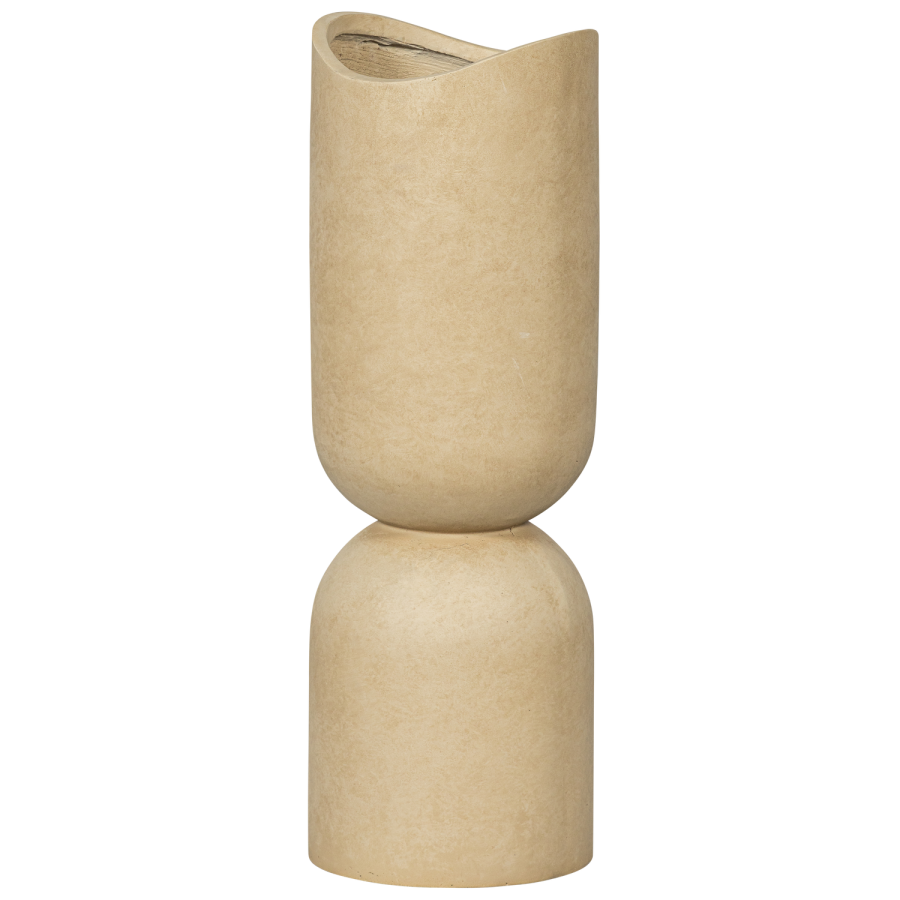 TRÄ MOSI VAS/VÄXTGRUKA FIBERLER BEIGE 75x25CM