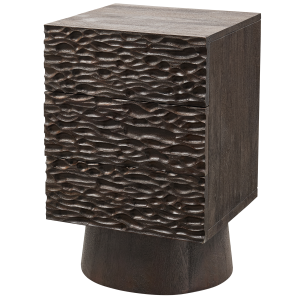 WOOOD SMRET NATBORD MED SKUFFER I MANGO TR MRKEBRUNT