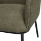 WOOOD Leon spisebordsstol, m. armln - skovgrn boucl stof og metal