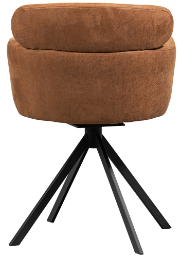 WOOOD FENNE SNURRSTOL I SKINNLOOK I COGNAC