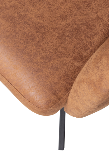 WOOOD FENNE SNURRSTOL I SKINNLOOK I COGNAC