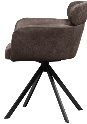 WOOOD FENNE SNURBAR STOL I SKINNLOOK SVART/GR