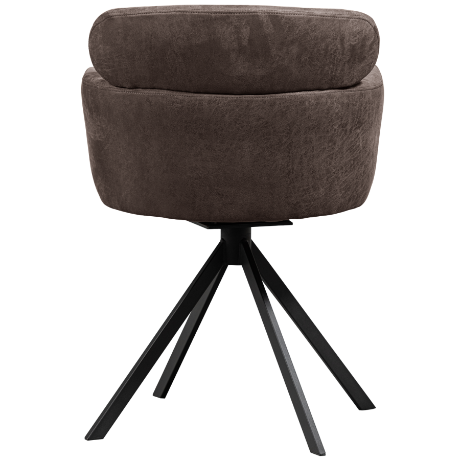 WOOOD FENNE SNURBAR STOL I SKINNLOOK SVART/GR