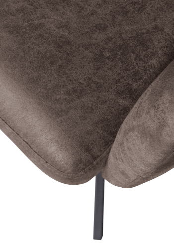 WOOOD FENNE SNURBAR STOL I SKINNLOOK SVART/GR