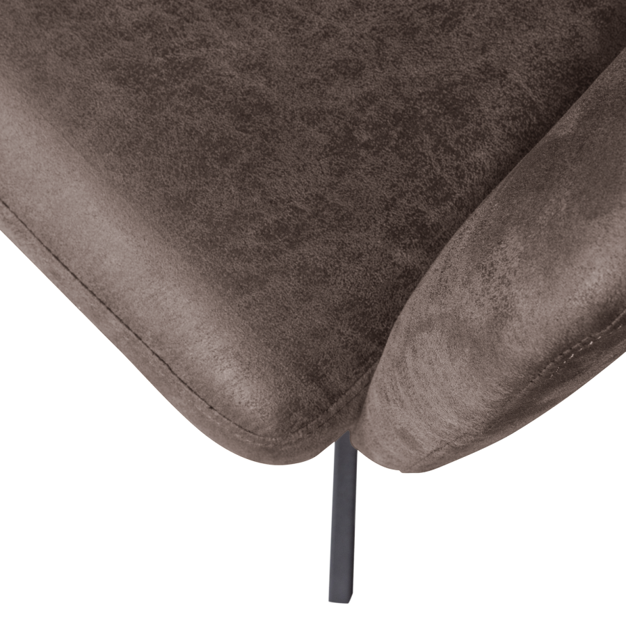 WOOOD FENNE SNURBAR STOL I SKINNLOOK SVART/GR