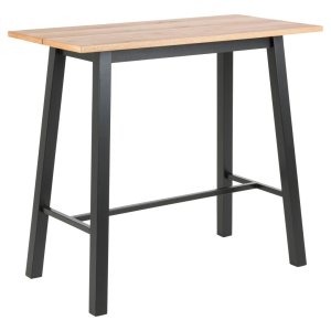 ACT NORDIC Chara barbord, m. fodsttte - vild eg egefiner og mat sort egefiner (117x58x105)