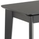 ACT NORDIC Roxby rechteckiger Schreibtisch, Platte Eichenfurnier in mattschwarzem Acryllack, Schublade und Rahmen Kautschukholz in mattschwarzem Acryllack, 100x50x75 cm