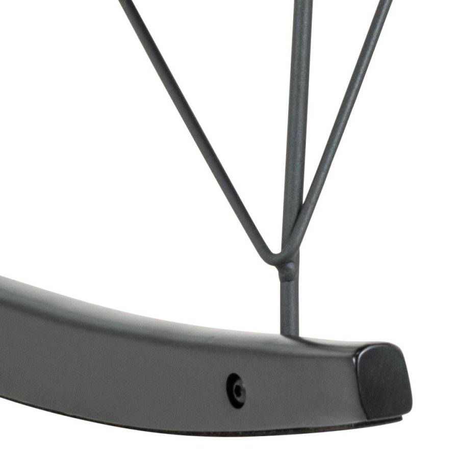 ACT NORDIC Kelsey Schaukelstuhl, Orson Stoff graubraun 60, Kufengestell mattschwarze NC-Lackbuche und mattschwarzer, rauer, pulverbeschichteter Stahl mit Reiverschluss