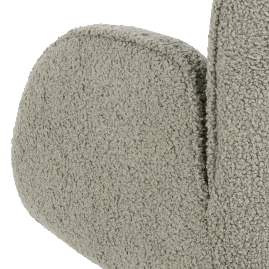 ACT NORDIC Kelsey Schaukelstuhl, Orson Stoff graubraun 60, Kufengestell mattschwarze NC-Lackbuche und mattschwarzer, rauer, pulverbeschichteter Stahl mit Reiverschluss