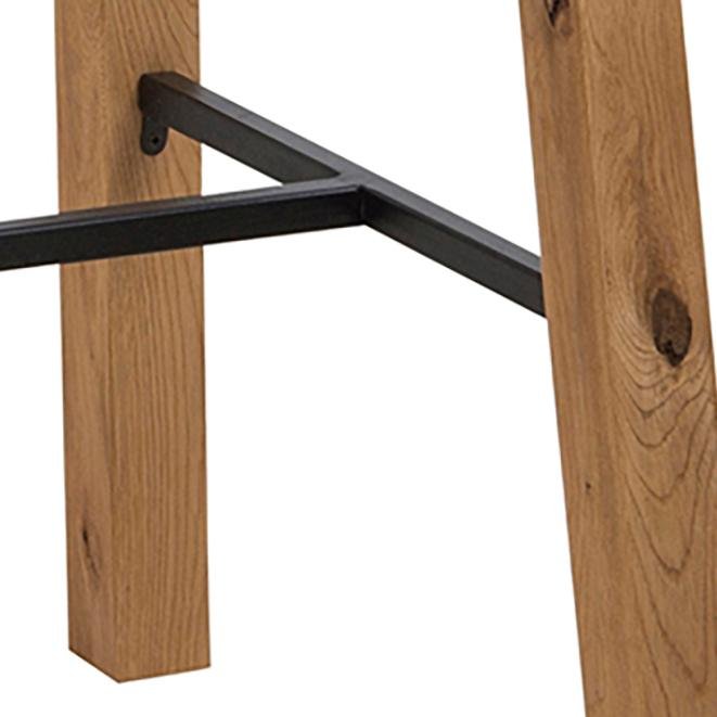 ACT NORDIC Chara rektangulrt barbord, plate og ramme vill eik oljet eikefiner med fotsttte, 117x58x105 cm