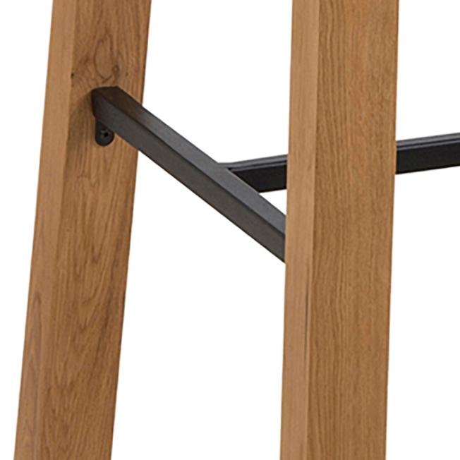 ACT NORDIC Chara rektangulrt barbord, plate og ramme vill eik oljet eikefiner med fotsttte, 117x58x105 cm