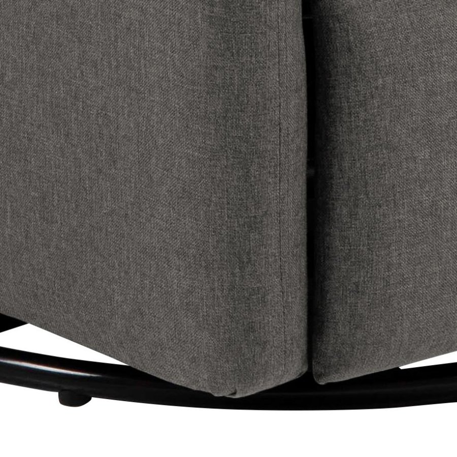 ACT NORDIC Mikkeli manuel recliner, m. drejefunktion, rocking funktion, armln - gr stof, sort stl