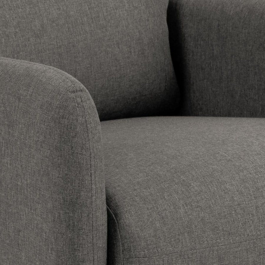 ACT NORDIC Mikkeli manuel recliner, m. drejefunktion, rocking funktion, armln - gr stof, sort stl