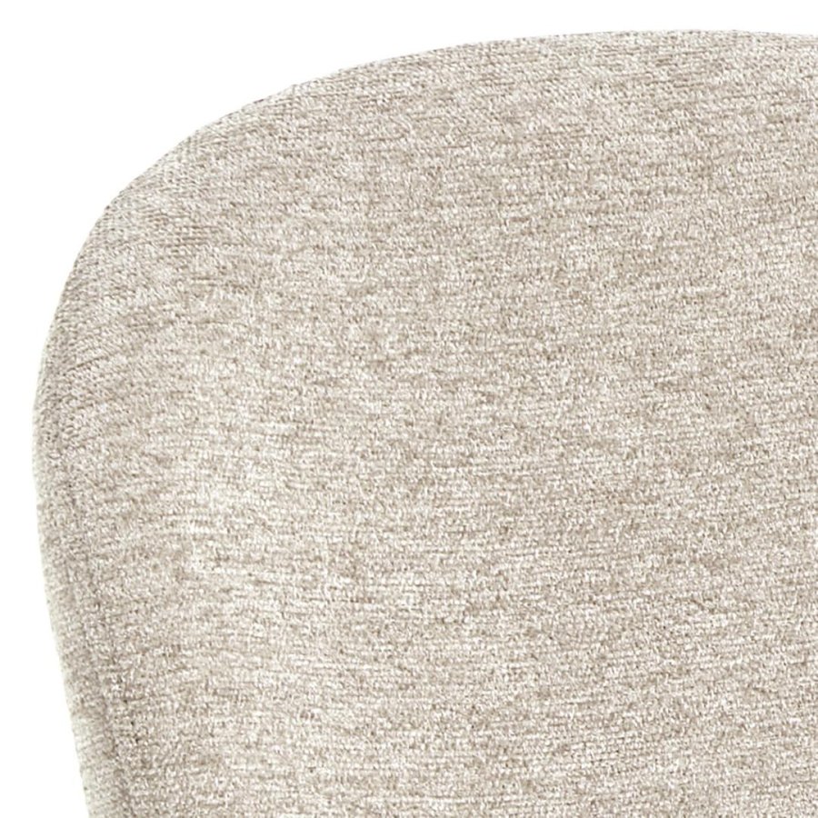 ACT NORDIC Esra spisestuestol, Apia stoff beige 453, Ramme matt svart grov pulverlakkert stl med glidels, eske med 2 stk., eske 3 av 3