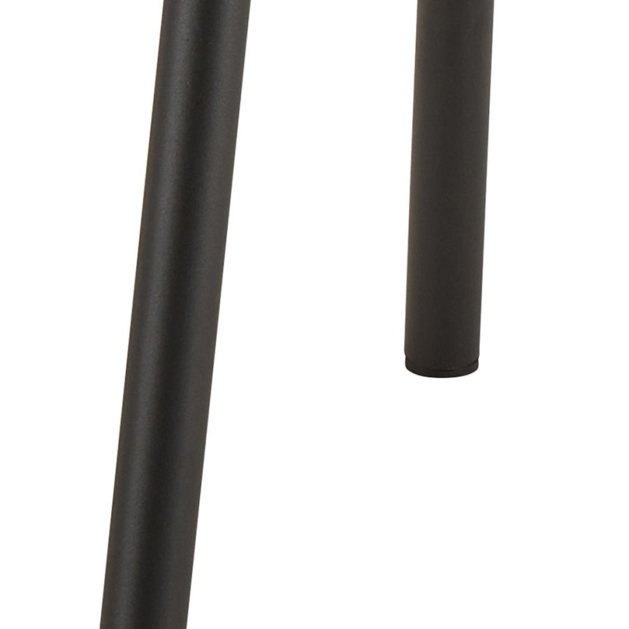 ACT NORDIC Esra Esszimmerstuhl, Apia-Stoff dunkelgrau 458, Gestell aus mattschwarzem, pulverbeschichtetem Stahl mit Reiverschluss, Karton 2 Stk.