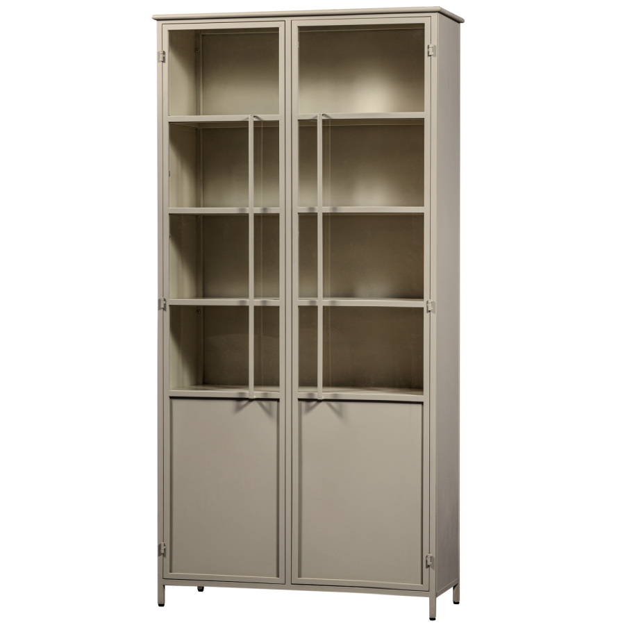 WOOOD EXHIBIT XL 2-DRS DISPLAYMONTRE METAL SAND