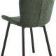 ACT NORDIC Esra Esszimmerstuhl, Apia-Stoff grn 352, Gestell mattschwarz pulverbeschichteter Stahl mit Reiverschluss, Karton 2 Stk.