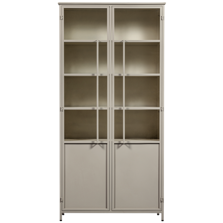 WOOOD EXHIBIT XL 2-DRS DISPLAYMONTRE METAL SAND