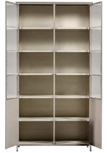 WOOOD EXHIBIT XL 2-DRS DISPLAYMONTRE METAL SAND