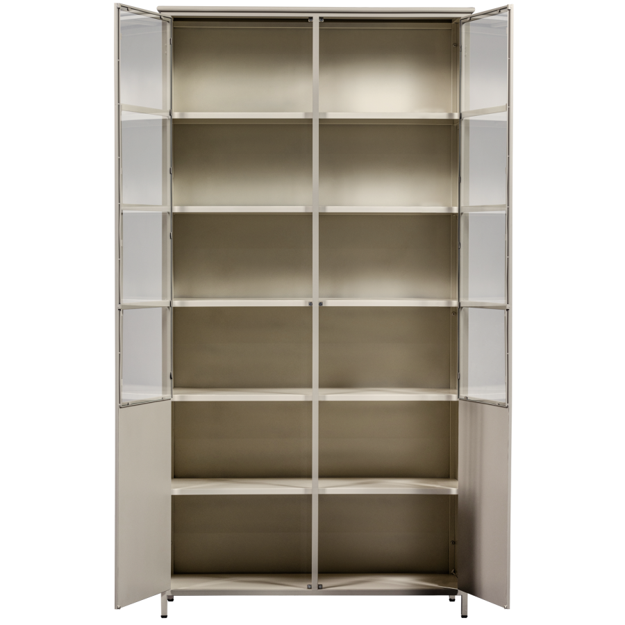 WOOOD EXHIBIT XL 2-DRS DISPLAYMONTRE METAL SAND