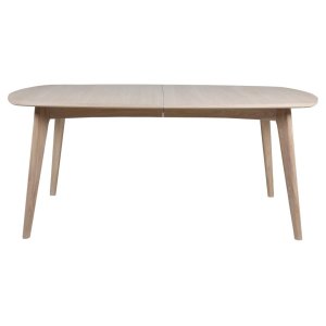 ACT NORDIC Marte rektangul�rt spisebord, Plate hvitpigmentert oljet eikfiner, Stativ hvitpigmentert oljet eik med forberedelse til ileggsplater, 180x102x76 cm