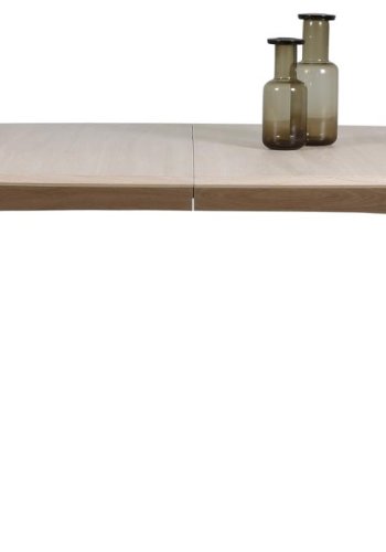 ACT NORDIC Marte rechteckiger Esstisch, Platte wei&szlig; pigmentiertes ge&ouml;ltes Eichenfurnier, Gestell wei&szlig; pigmentierte ge&ouml;lte Eiche mit Vorbereitung f&uuml;r Einlegeplatten, 180x102x76 cm