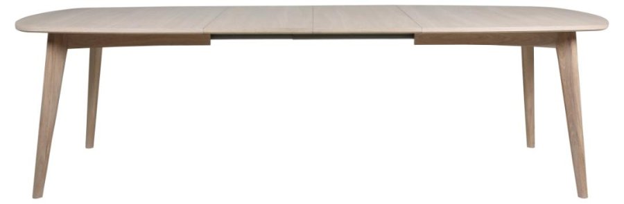 ACT NORDIC Marte rechteckiger Esstisch, Platte wei&szlig; pigmentiertes ge&ouml;ltes Eichenfurnier, Gestell wei&szlig; pigmentierte ge&ouml;lte Eiche mit Vorbereitung f&uuml;r Einlegeplatten, 180x102x76 cm