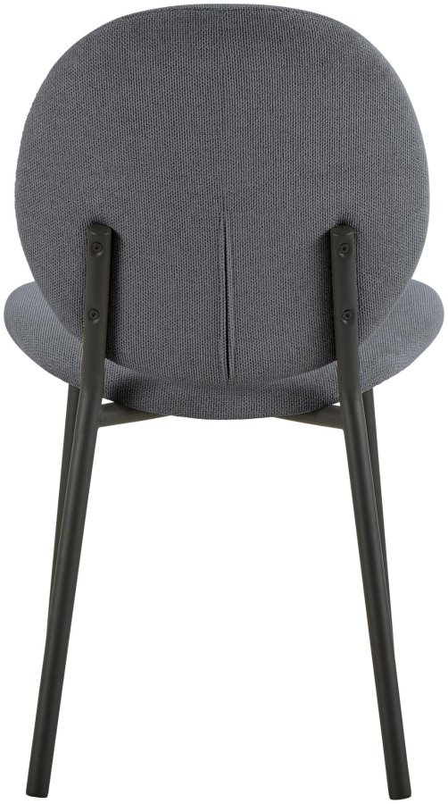 ACT NORDIC Cliff spisestol, Caso stoff antrasitt 17, Stativ matt svart grovt pulverlakkert stl med glidels, eske 2 stk.