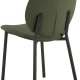 ACT NORDIC Cliff spisestuestol, Caso stoff skoggrnt 162, Ramme matt svart grovt pulverlakkert stl med glidels, eske med 2 stk., eske 3 av 3